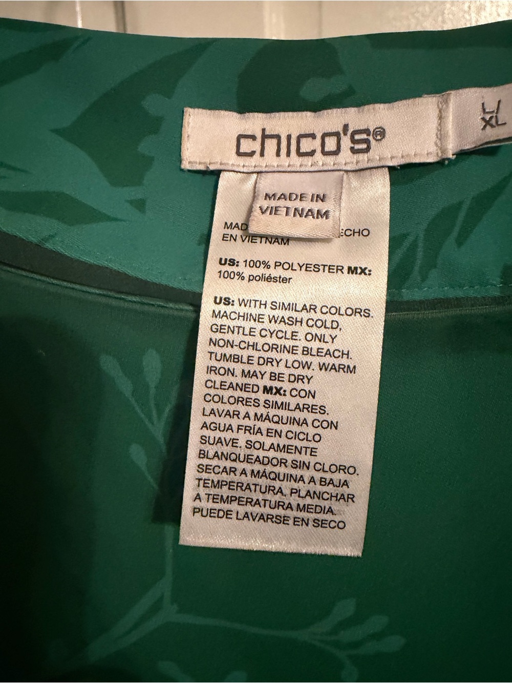 Chico's Green Polyester Blouse